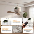 thumbnail image 3 of Laybasic 10.5" Portable Ceiling Fan with Light, 8000mAh Battery Operated Rechargeable Camping Fan with Remote & Timer, 4 Speeds Tent Fan Hanging Wireless Fan for Camping, RV, Canopy, Dormitory, 3 of 9