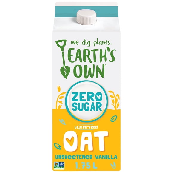 Earth's Own Sans gluten, Boisson à l’avoine Vanille Zéro sucre, 1,75 L