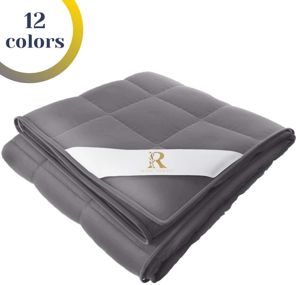 Royal Therapy Weighted Blanket Adult & Kids Bed, 100 Calming Cotton