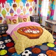 thumbnail image 2 of Erosebridal Strawberry Drizzle Baseball Glove Print Bedding Comforter Set, Sweet Sports King Bedding Sets for Kids Boys and Girls, Pink Reversible 7 Pieces, 2 of 6