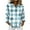 Light Blue, variant on Lenpel Button down Shirts for Women Trendy Long Sleeve Plaid Collared Blouses Dressy Casual Tops Loose Work Shirts(Red,X-Large)