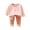 Pink 07, variant on Meresysid Kids Toddler Long Sleeved Winter Boys Girls Solid Color Print Thickening Home Wear Clothes Suit Green
