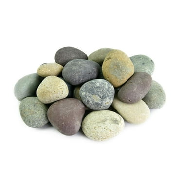 50 Lb. Premium Large Mixed Mexican Stone Beach Pebbles 3-5 inches, Decor, Garden, Landscape, Pathways, Backyard, Rock Pebbles