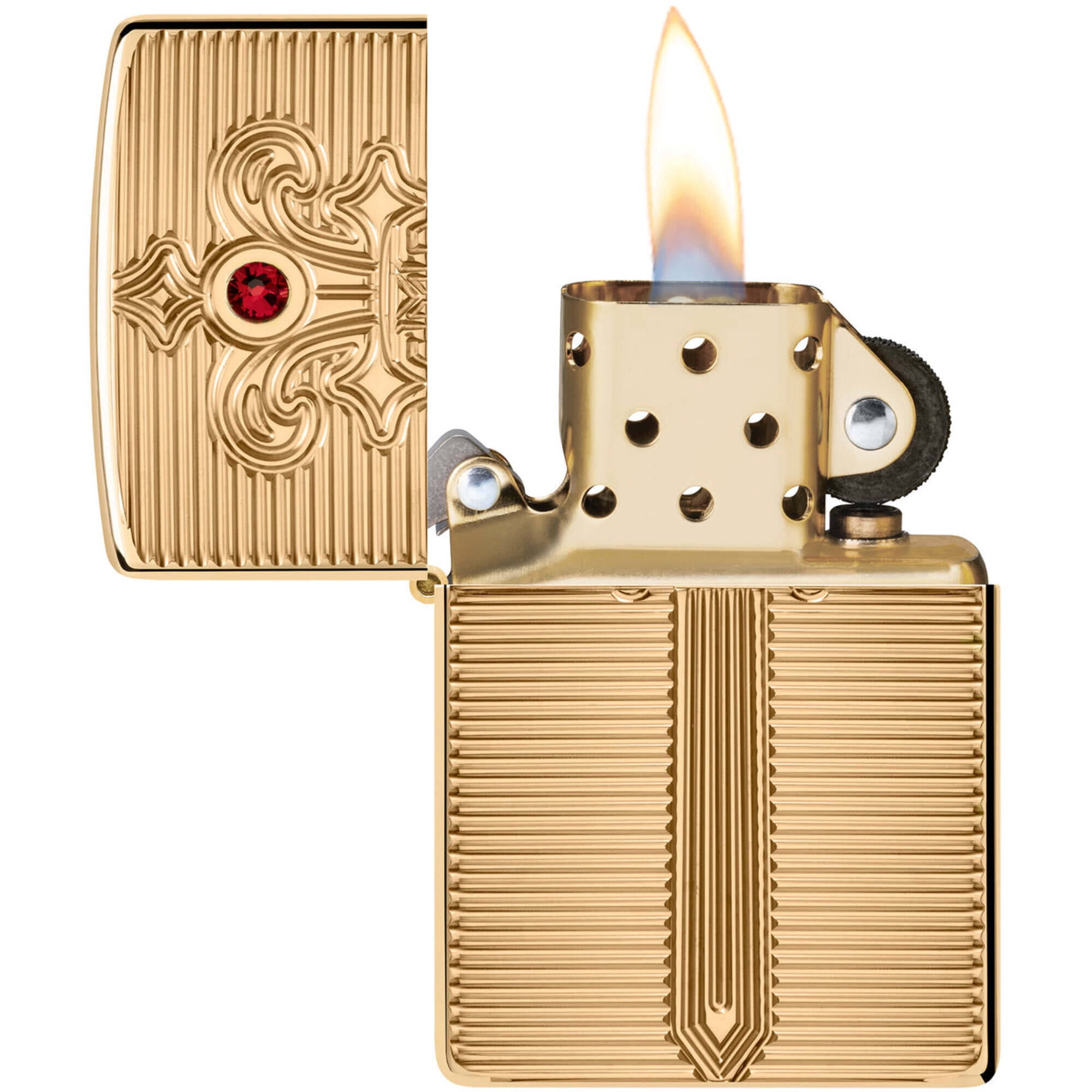 Zippo 46737 Royal Saber with Ruby-Red Crystal Windproof Lighter