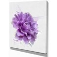 thumbnail image 2 of Illustration Aquarelle Rose Violette - Impression sur Toile Florale, 2 of 3