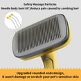 thumbnail image 7 of AIITLE Pet Self Cleaning Slicker Brush Profession Grooming Tool for Dogs and Cats Gently Removes Loose Undercoat,Shedding Mats and Tangled Hair, Dander, Dirt Yellow L, 7 of 7