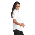 thumbnail image 2 of Port Authority Adult Female Women Plain Short Sleeves Shirt White Medium, 2 of 3