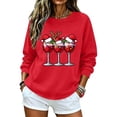 thumbnail image 3 of Ichuanyi Christmas Sweatshirts for Women Christmas Graphic Long Sleeve Shirt Xmas Holiday Crewneck Pullover Tops, 3 of 7