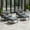 4PCS-Swivel Rocking Chairs & Ottomans, variant on Opohoro Outdoor Swivel Glider Chairs Set of 2, With 6" Cushions And Powder Coated Steel Frame for Garden Backyard, Blue
