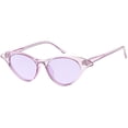 thumbnail image 2 of Translucent Retro Cat Eye Sunglasses Color Tinted Lens 52mm (Purple), 2 of 4