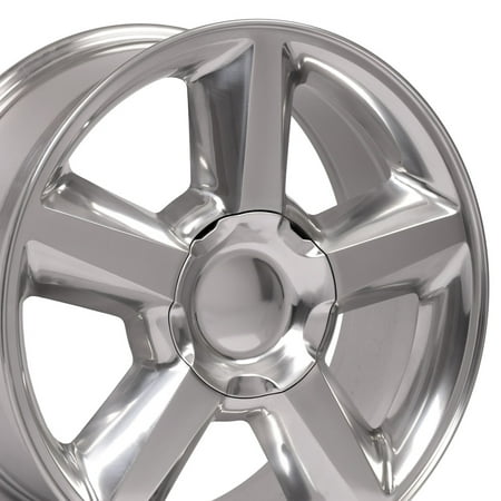OE Wheels 22 Inch Fits | Chevy Silverado Tahoe GMC Sierra Yukon Cadillac Escalade | CV83 Polished 22x9 Rim Hollander (Best Rims For Gmc Sierra)