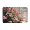 thumbnail image 5 of Bathroom Sets Curtain and Rug Sets 23.6x15.7 in Non-Slip Mat and 60x72 in Shower Curtain for Home Bath Dcor Pink Rose Bushes, 5 of 8