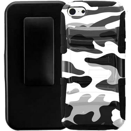 iPhone SE, iPhone 5, iPhone 5S Case Holster Combo - Armatus Gear Rugged Tactical Hybrid Armor Case with Holster Belt