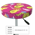 thumbnail image 4 of Kll Pink Green Avocado Round Bar Chair Cushion Cover 14 Inch,Bar Stool Protector With Elastic, Soft Washable, 4 of 7