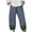 AA-Navy, variant on QATAINLAV Lighten Sales of The Day Cotton Linen Pants for Women Summer Casual Elastic Waist Capri Pants Fashion Color Block Tulip Hem Wide Leg Cropped Pants with Pockets Blue XL