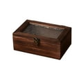 thumbnail image 5 of Yunhgft Jewelry Organizer Wooden Storage Box Empty Trinket Box Decorative with Hinge Lid 18x12x7cm, 5 of 9