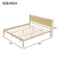 thumbnail image 4 of Leumius King Size Platform Bed Frame with Headboard, Wood Slat Support, No Box Spring Needed for Bedroom Guest Room Natural, 4 of 9