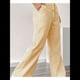 thumbnail image 4 of Pantalones de Salón A Rayas de Pierna para Mujer, Cintura Elástica y Bolsillos Amarillo XXL, 4 of 7