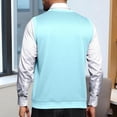 thumbnail image 4 of XIAOCHA Men's Knit Vest V Neck Plaid Print Sweater Warm Casual Office Top, 4 of 6