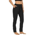 thumbnail image 2 of Women's Pants Wide Leg Yoga Trousers With Tie Waist and Pocket High Waisted Buttery Soft Stretchy Workout Pants Women Leggings, 2 of 6