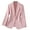Pink, variant on Women New Business Casual Blazer Dressy Long Sleeve Lapel Tweed Solid Color Temperament Suit Jacket White M(M)