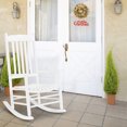 thumbnail image 2 of 68.5*86*115CM Square Wooden Rocking Chair Wavy Backboard White, 2 of 9