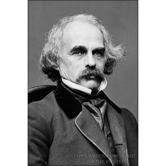 24"x36" Gallery Poster, Nathaniel Hawthorne scarlet letter fanshawe blithedale