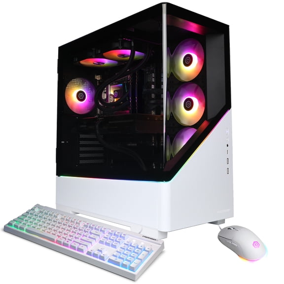 CyberPowerPC Gamer Supreme Gaming Desktop, Intel Core Ultra 9 285, NVIDIA GeForce RTX 5070 12GB, 32GB DDR5, 2TB SSD, White, SLC10200CPGV19