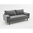 thumbnail image 4 of Hazen 69.7'' Velvet Square Arm Sofa, 4 of 5
