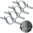 thumbnail image 1 of 4 Pcs 4 Inch Pipe Riser Clamps Vertical Hanger Support, Galvanized Steel Rigid Tube Brackets Metal Pipe Hanger for Copper, Iron, Cpvc, Pex Duct Fastening, 1 of 5