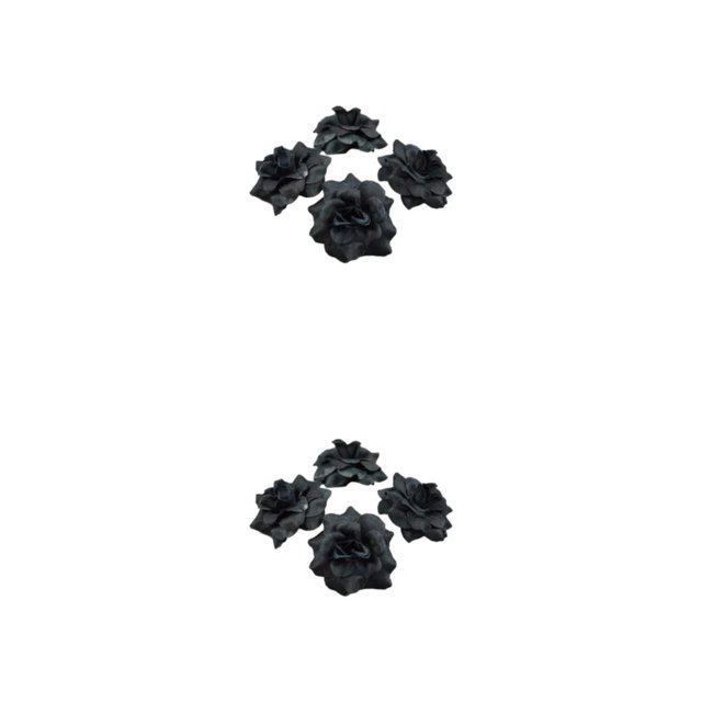 Redempat 50pcs/set Realistic Appearance Fabric For Natural Looking Clothing Birthday Multiple Colors Available Wide Application Black 4.5cm 2Set