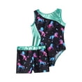 thumbnail image 3 of Yruioon Kids Girls Gymnastics Leotards with Shorts Ballet Dance Unitards Biketards Activewear Dark Night 4, 3 of 7