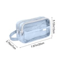 thumbnail image 3 of PYURTEP Large Capacity Pencil Case, Clear Portable Pencil Pouch, Cute Double-layer Zipper Pouch for Office Exam Home Use, 3 of 6