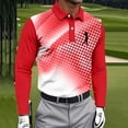 thumbnail image 2 of Kezqiaxn Mens Golf Shirt Fashion Lightweight Long Sleeve Button Down Shirts Fall Collared Pullover Casual Tops, 2 of 6