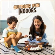 Nostalgia Indoor Smores Maker Smores Kit, Electric Smore Maker with 4 Marshmallows Roasting Forks, Brown