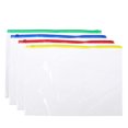 thumbnail image 2 of 40Pcs A5 File Pockets PVC Plastic Zipper File Bags Documents Organizer Pouch 24x18cm (Red Yellow Blue Green), 2 of 7