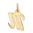 thumbnail image 4 of 10k Small Script Initial M Charm, 4 of 4