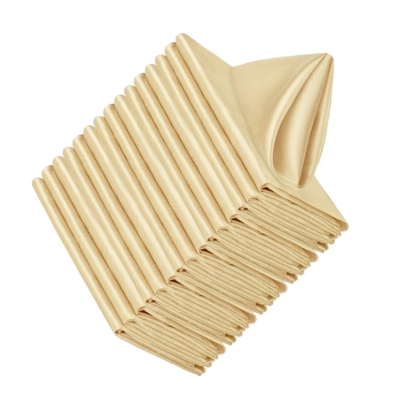 Advancent Servilletas de de poliéster 20 unids/set para una experiencia gastronómica lujosa, servilletas de tela de amplia aplicación Kits de decoración para fiestas Dorado champagne