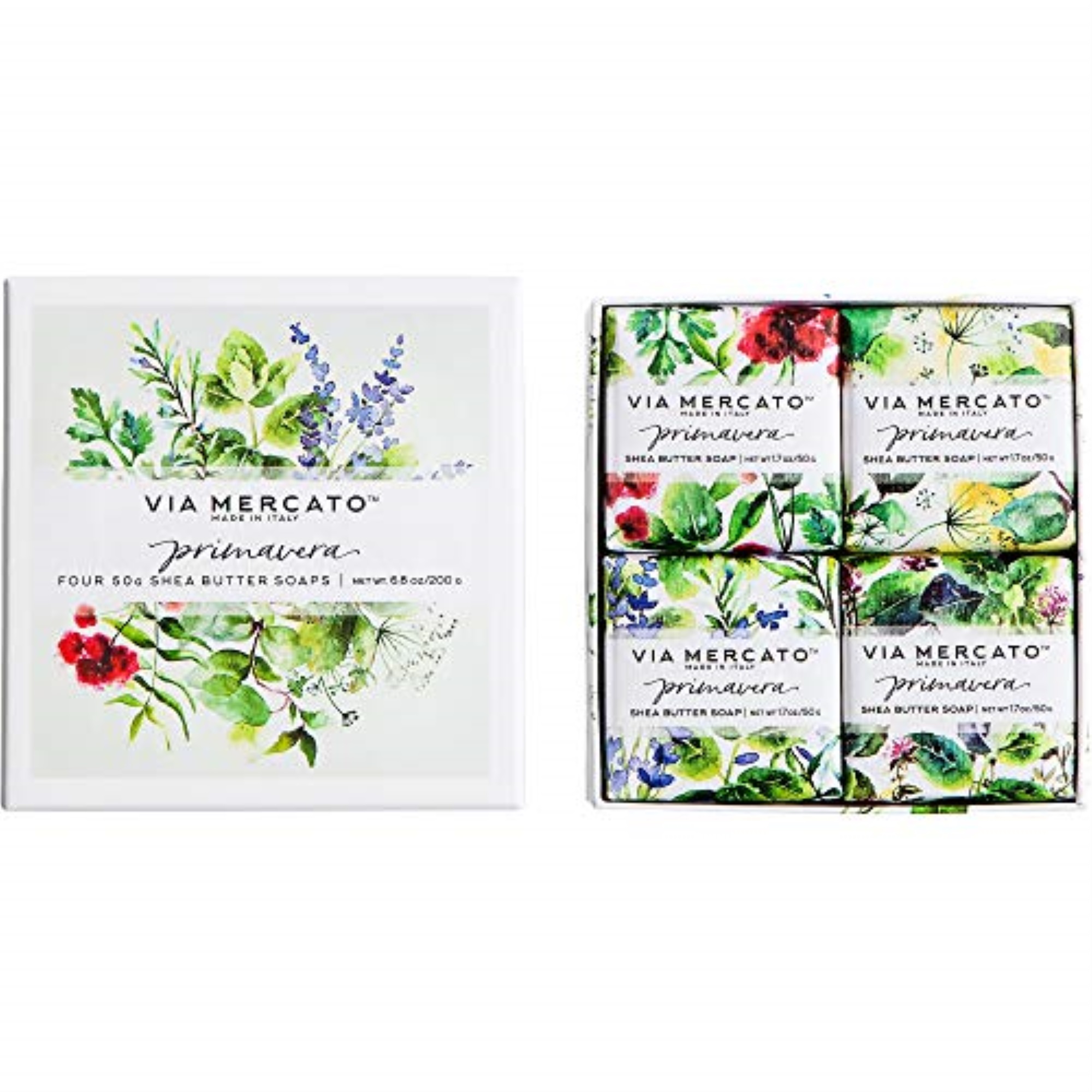 Via Mercato Primavera Gift Set (4X50G Soap) Fresh Herbs