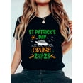 thumbnail image 1 of Camiseta para mujer Suave Transpirable veranoSt Patricks Day Cruise 2025 Funny Family Matching T-Shirt Print Cotton T-Shirt For Summer, Women's Camisetas de verano para mujer, manga corta, cuello r, 1 of 7