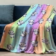 thumbnail image 2 of Coral Fleece Luminous Blanket Sofa Blanket Art Decorative Tapestry Soft Lightweight Cartoon Throw Blankets For Bed Sofa Living Room, 2 of 5