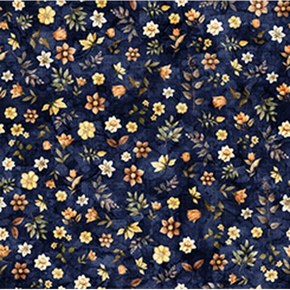 Midnight Blooms - Navy Ditzy Floral - 30619-N - Qt Fabrics