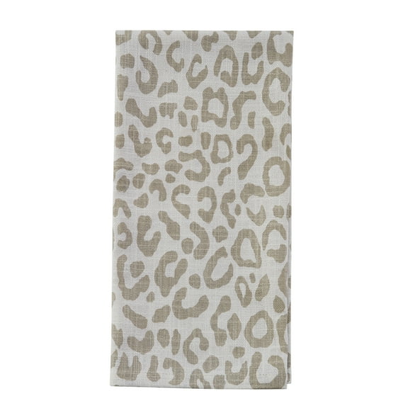 Split P Natural Safari Leopard Printed Towel Set of 4