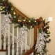 thumbnail image 5 of Seyotauo Glitter Christmas Leaves Garland | Powdered Pearl Cypress Tree Ornaments for Winter Festival Decoration | Champagne Pendant Sticky Powder Pearl Plastic Cypress Leaf Christmas Tree Decor, 5 of 6