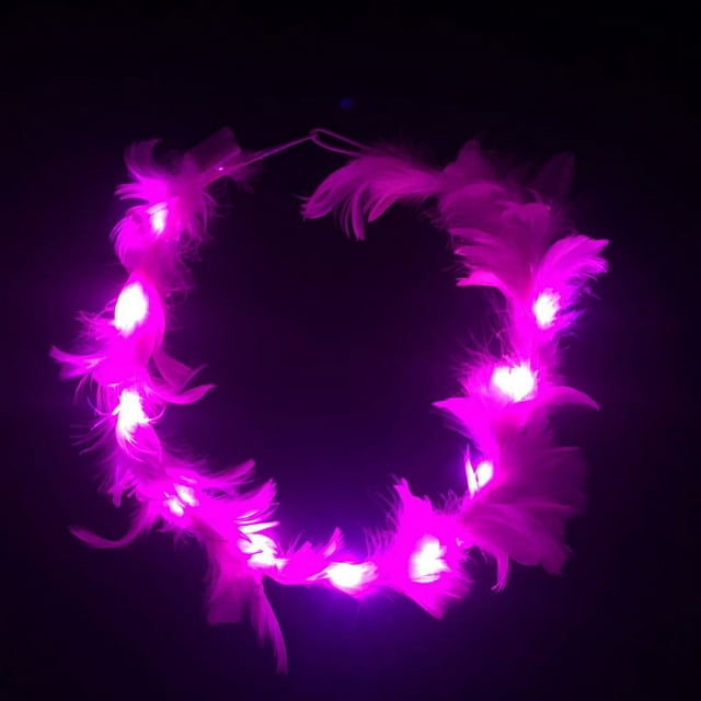 Guirnalda de hadas Tocado de guirnalda de ángel intermitente LED Boda floral, diversión, tocado de guirnalda de fiesta Vhermosa HMJM177-3