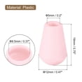 thumbnail image 2 of Unique Bargains 20Pack Plastic Cord Lock Bell End Stopper Cord End Lock Rope Fastener, Light Pink, 2 of 5