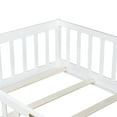 thumbnail image 6 of Alvantor Twin Size Floor Bed for Toddler, Solid Wood Floor Bed with Door and Fence Guardrail, Montessori Floor Bed for Boys, Girls,White, 6 of 8
