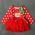 thumbnail image 2 of Toddler Girls Christmas Dresses Kids Boys Winter Santa Long Sleeve Tulle Princess Clothes Dress Size 3-4T, 2 of 7