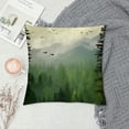 thumbnail image 2 of COMIO Abstract Misty Forest Pillow Covers, Green Nature Pine Tree Mountain Decorative Throw Pillowcases Soft Couch Cushion Cover for Living Room Indoor Outdoor Home Decor, 2 of 5
