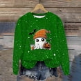 thumbnail image 1 of Ailaofu Women's Halloween Printed Round Neck Casual Sports Long Sleeve Sweatshirt Top Sweatshirt Loose Soft Long Sleeve Pullover Tops, 1 of 6